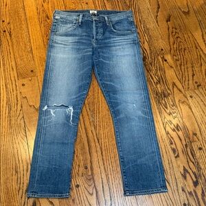 Citizens of Humanity (CoH) sz 26 Emerson slim boyfriend jeans button fly distres